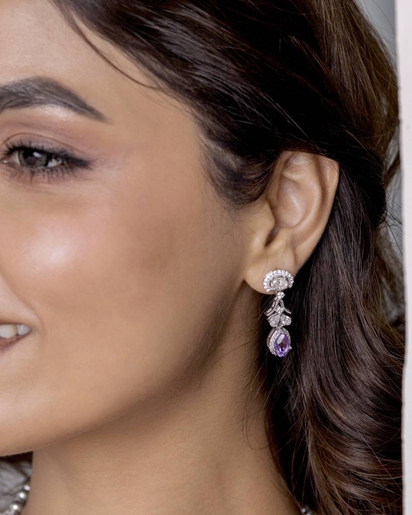 Meira Amethyst Earring : RU-ER-12