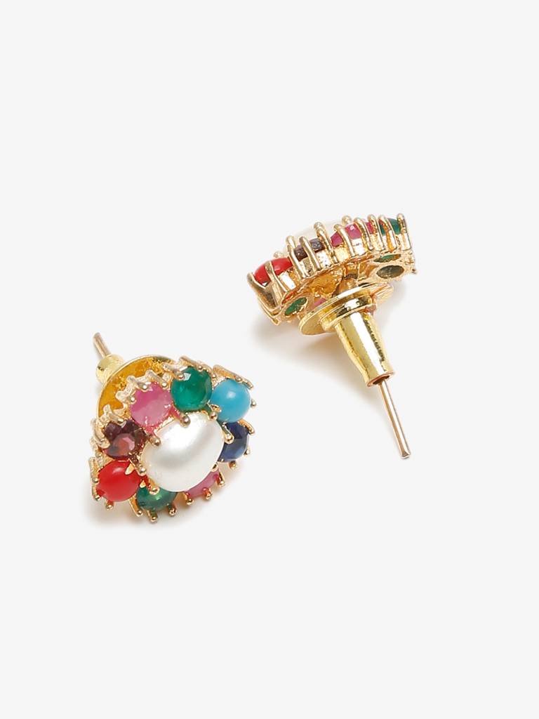 Multi Pearl Studs : RUBYM12