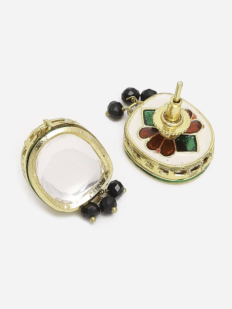 Black Onyx Kundan Choker With Studs : RUBYM139