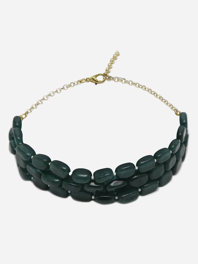 Green Layered Choker : RUBYM150