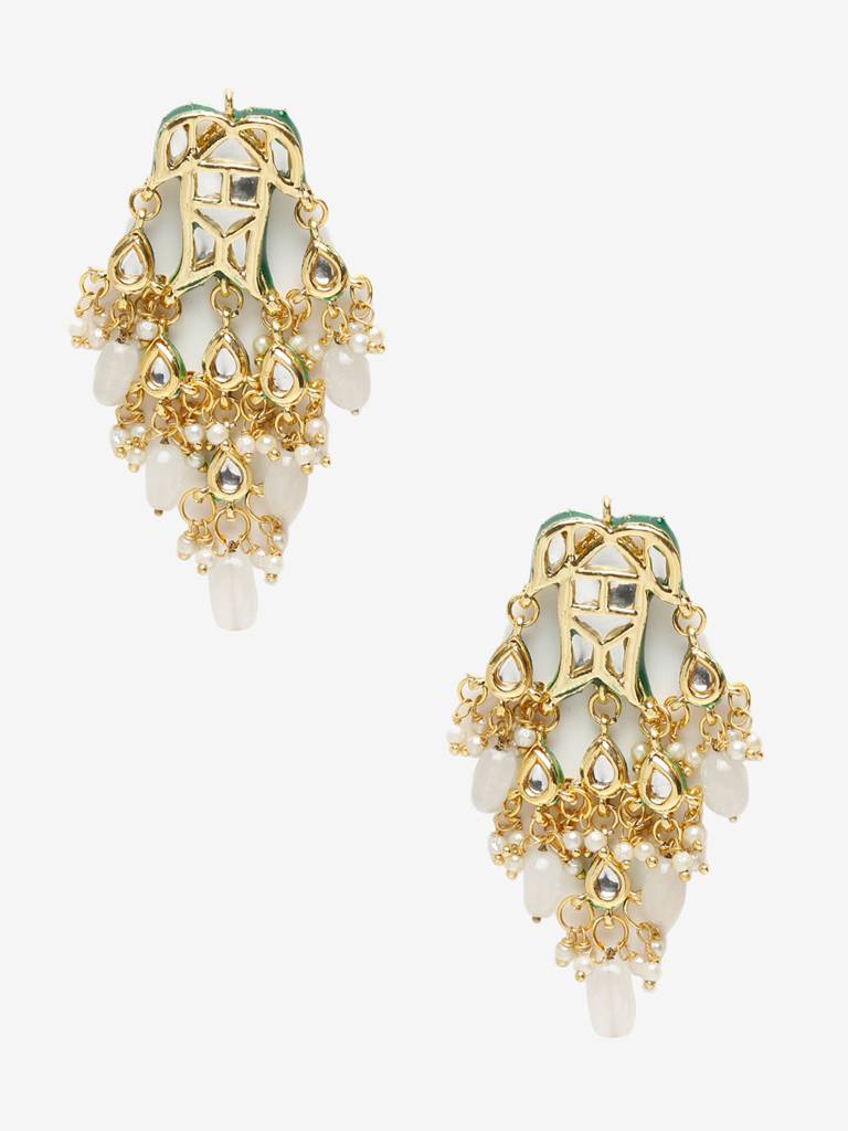 Kundan Drop Earrings : RUBYM24