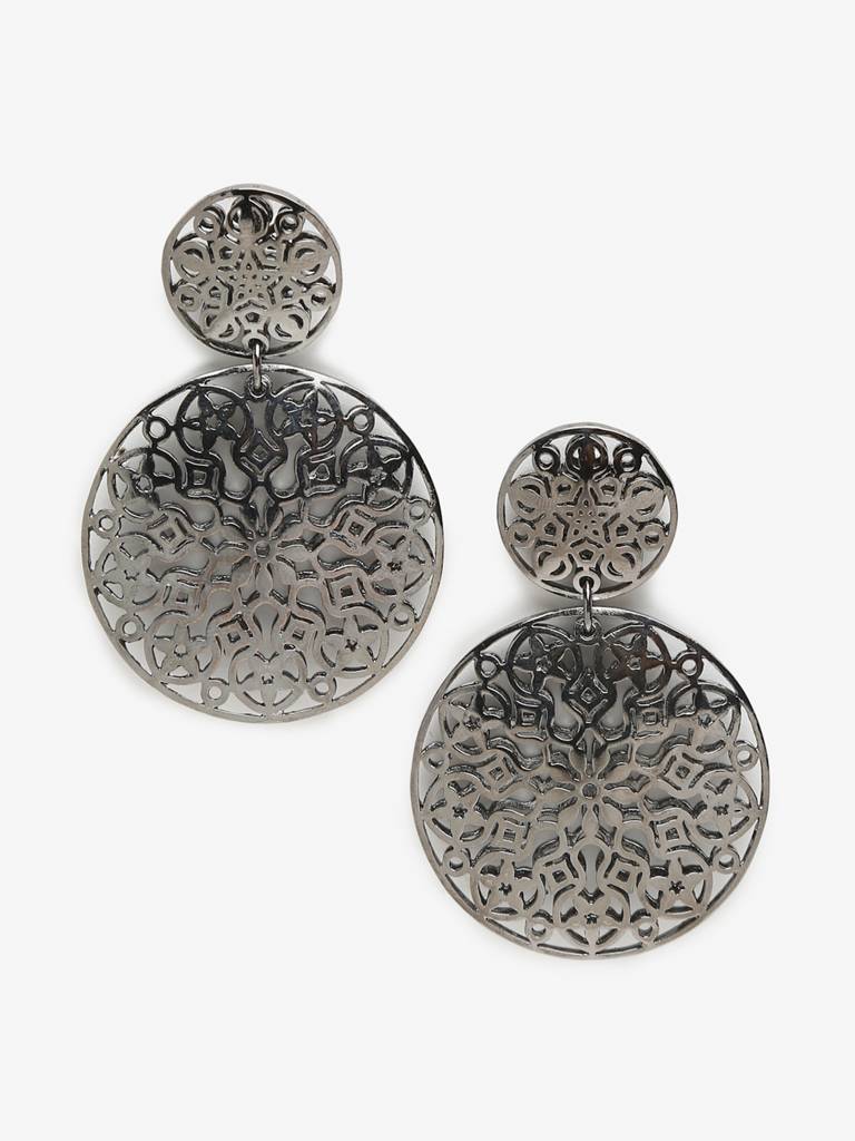 Silver Earrings : RUBYM39
