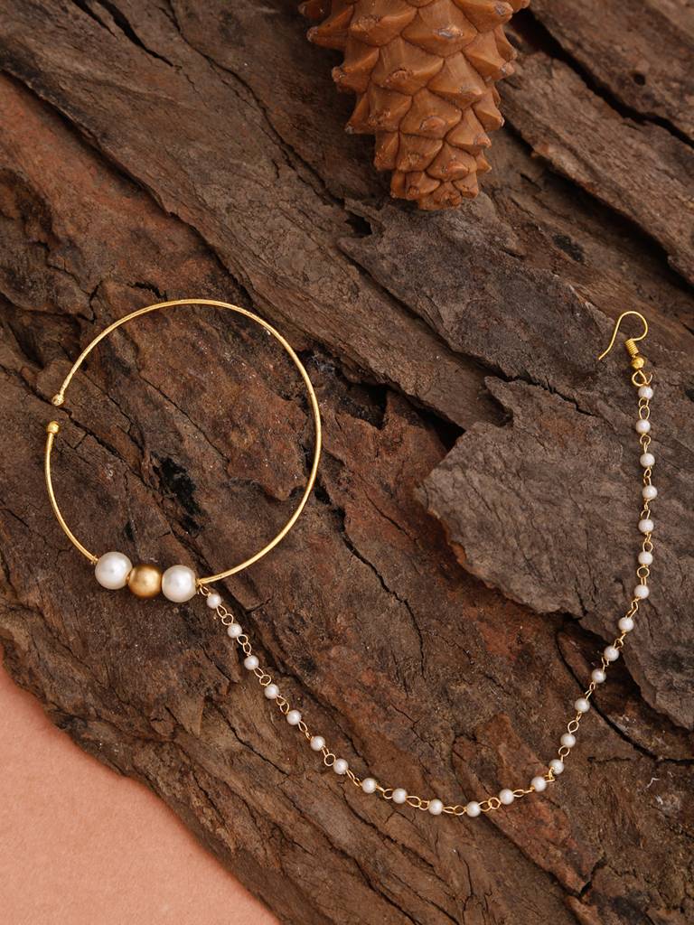 Pearl Nose Ring : RUBYM54