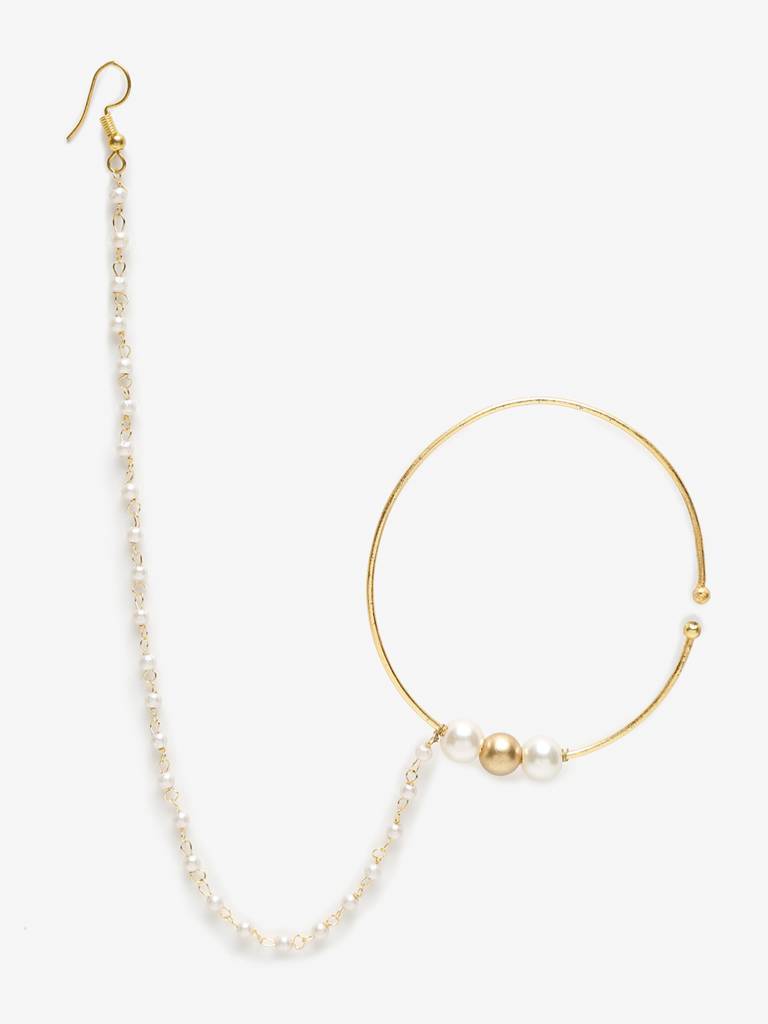 Pearl Nose Ring : RUBYM54