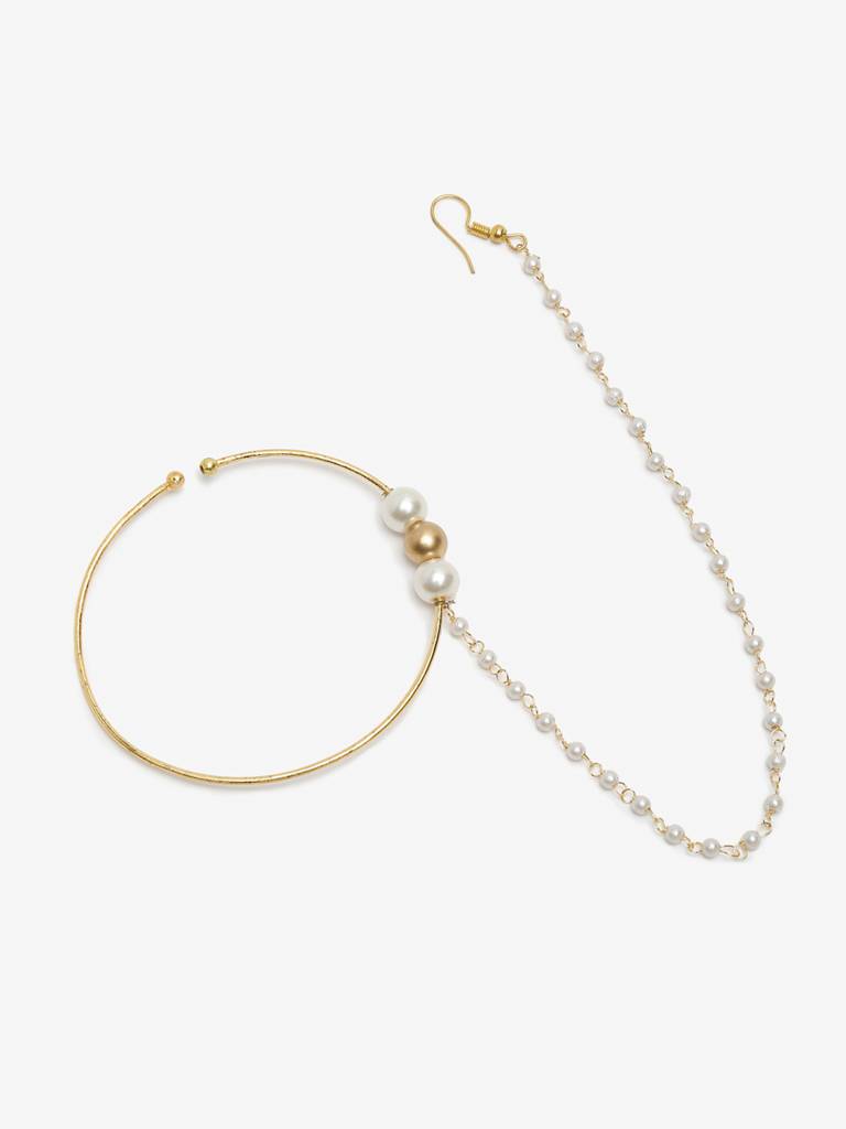 Pearl Nose Ring : RUBYM54