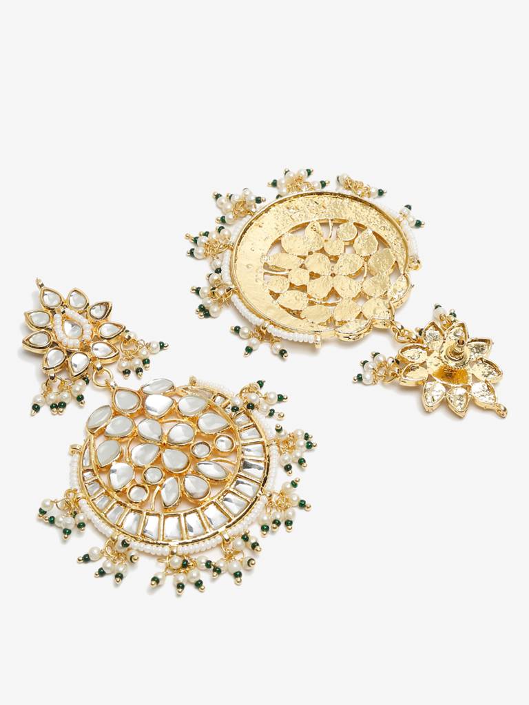 Contemporary Kundan Earrings : RUBYM9
