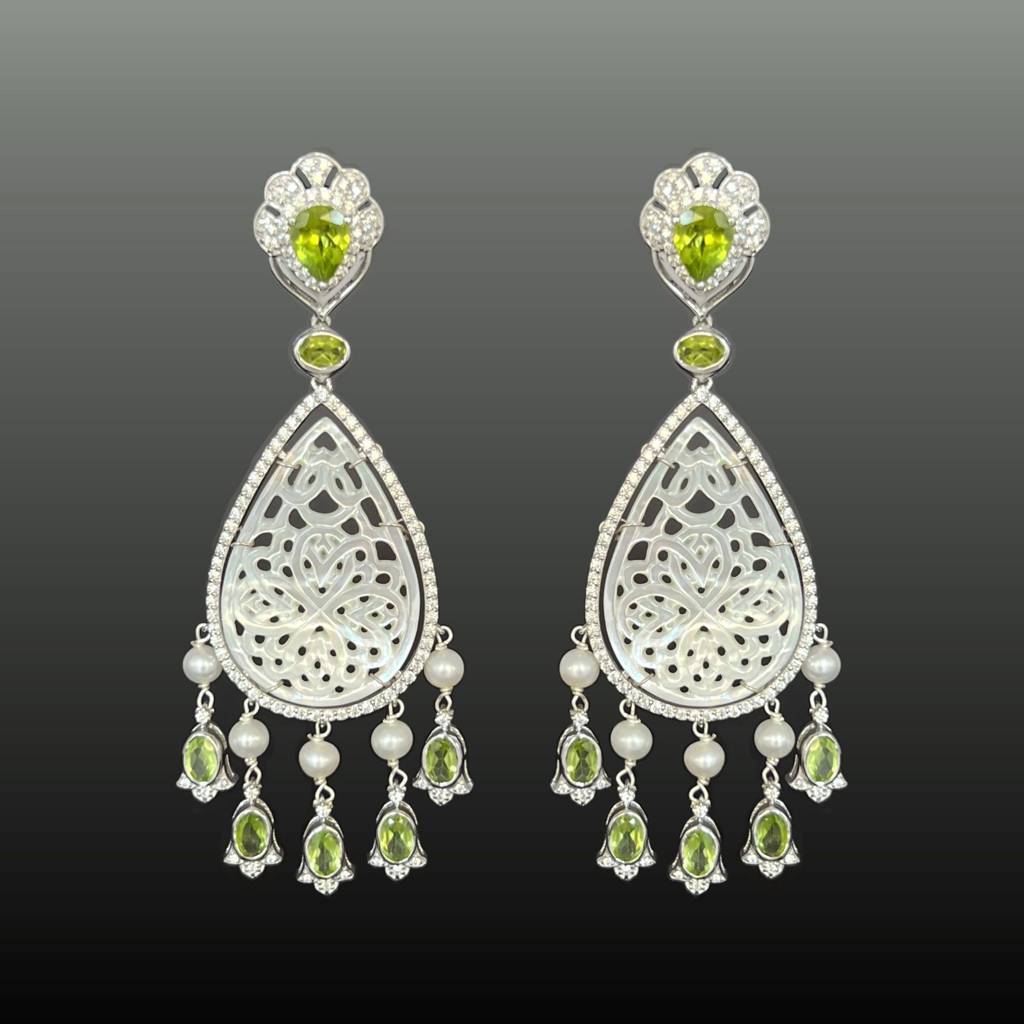 Mother Of Pearl Danglers : RU-ER-11