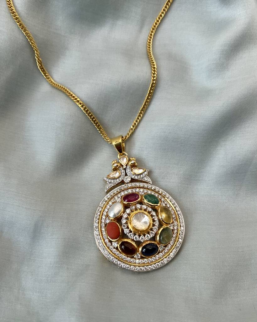 Amira Navratna Pendant : RU-NW-16