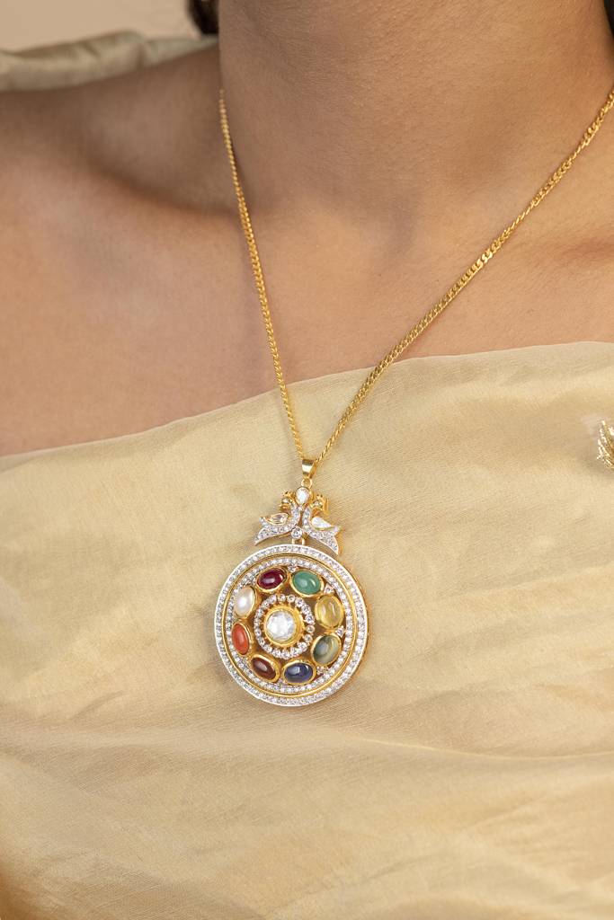 Amira Navratna Pendant : RU-NW-16