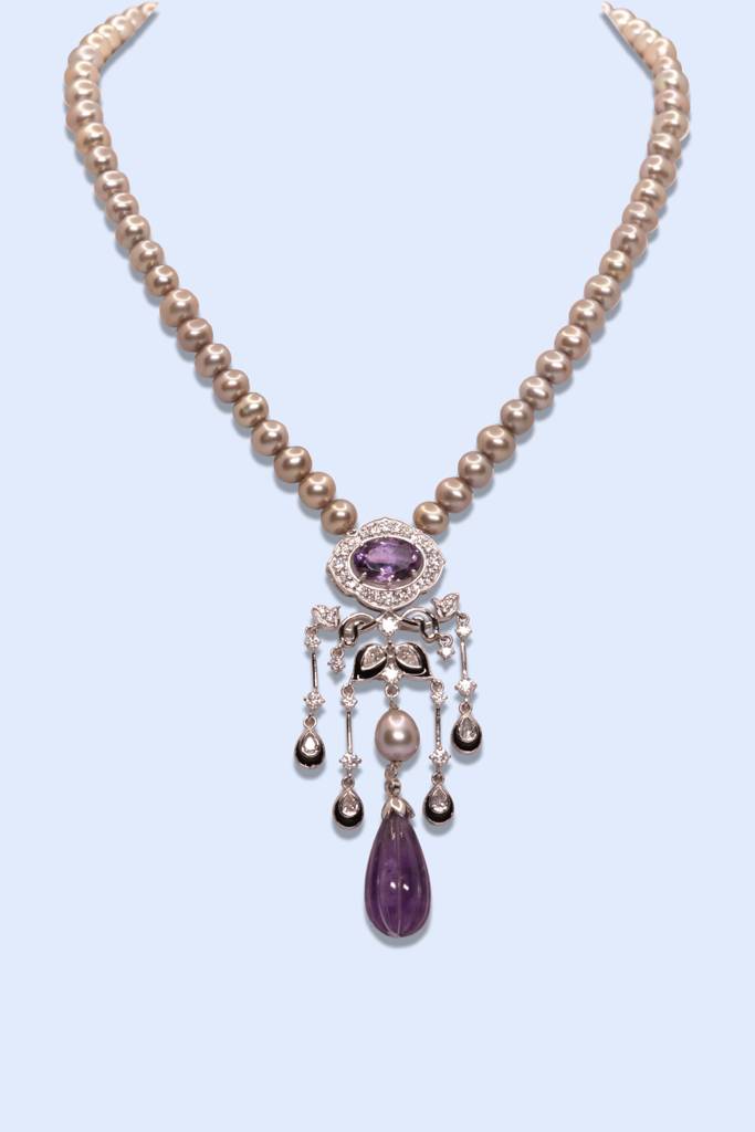 Deco Amethyst Necklace Set : RU_SET_02