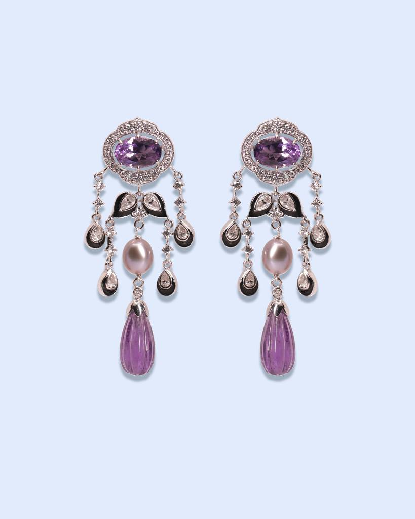 Deco Amethyst Necklace Set : RU_SET_02