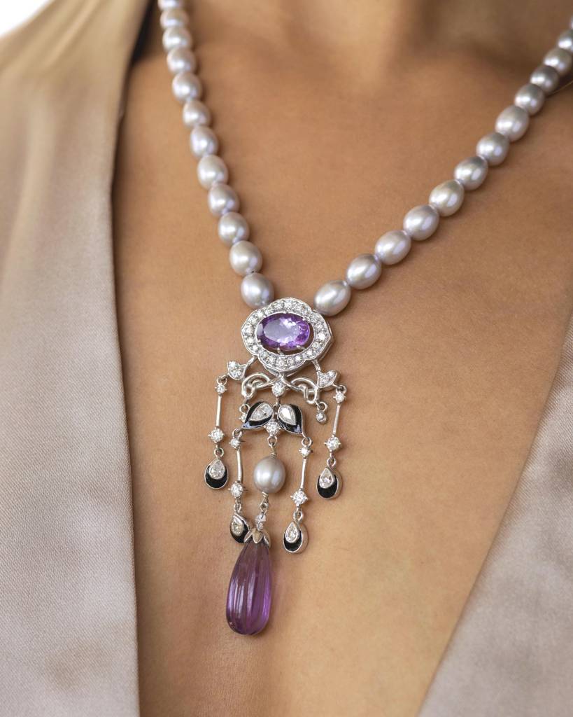 Deco Amethyst Necklace Set : RU_SET_02