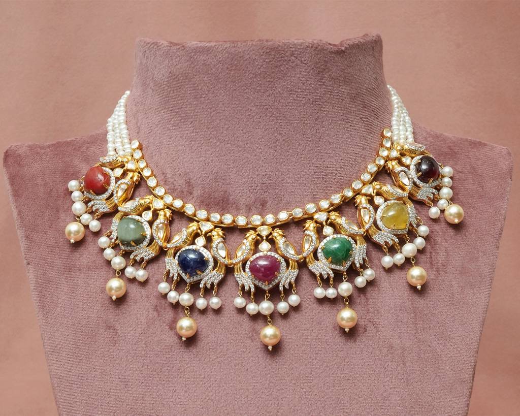 Mayuka Navratna Necklace Set : RU_SET_12