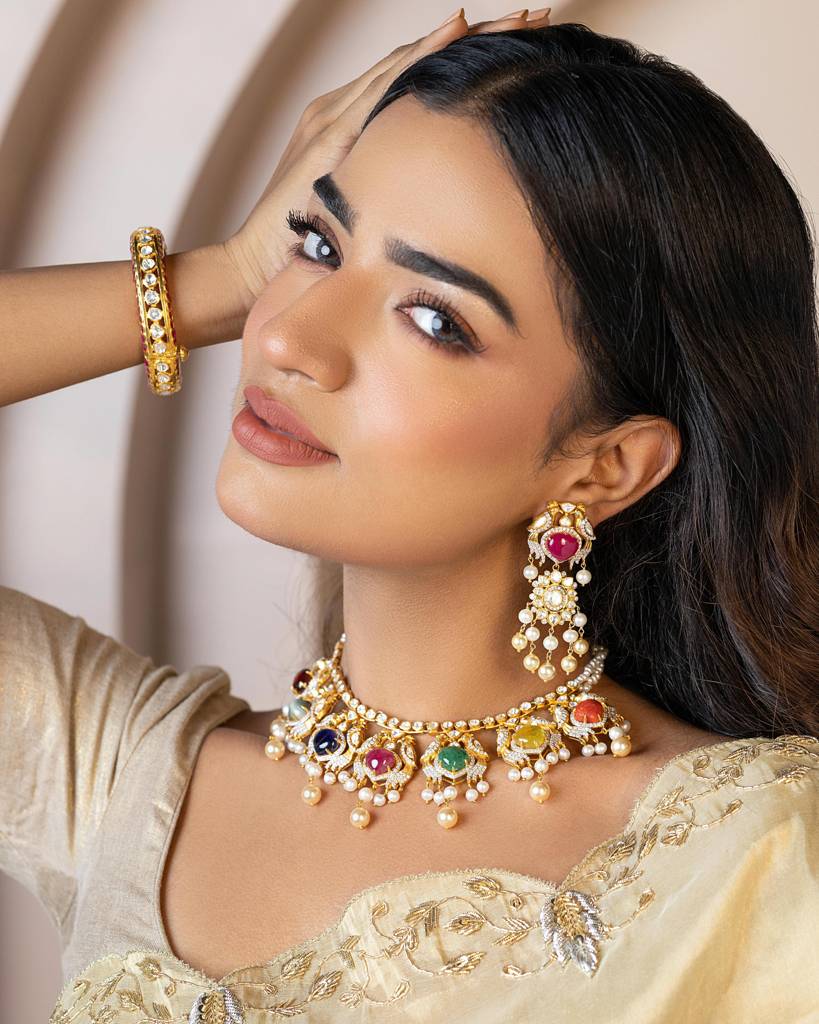 Mayuka Navratna Necklace Set : RU_SET_12