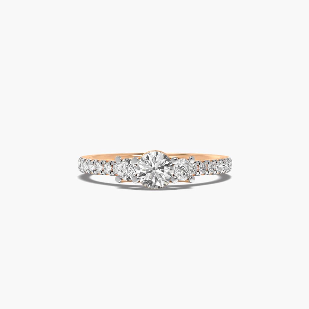 Lab-Grown Diamond Three-Stone Engagement Ring : AIENR-087