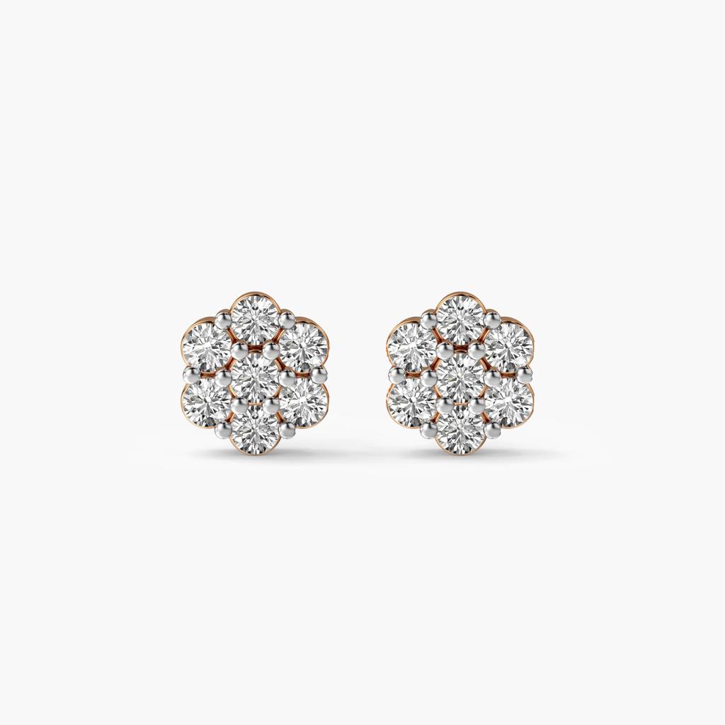 Bloom Cluster Lab-Grown Diamond Studs : AIER-720