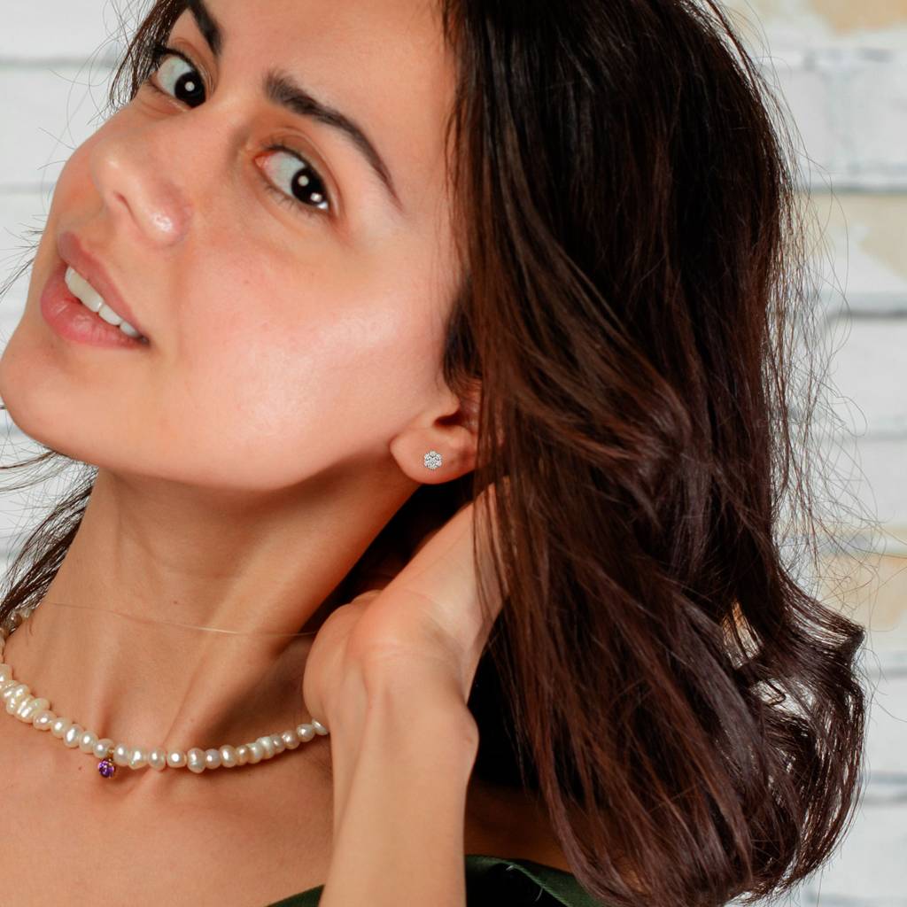 Bloom Cluster Lab-Grown Diamond Studs : AIER-720