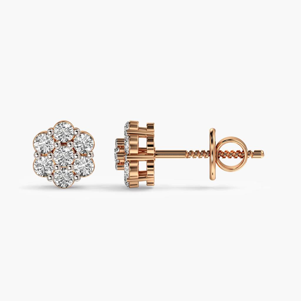 Bloom Cluster Lab-Grown Diamond Studs : AIER-720