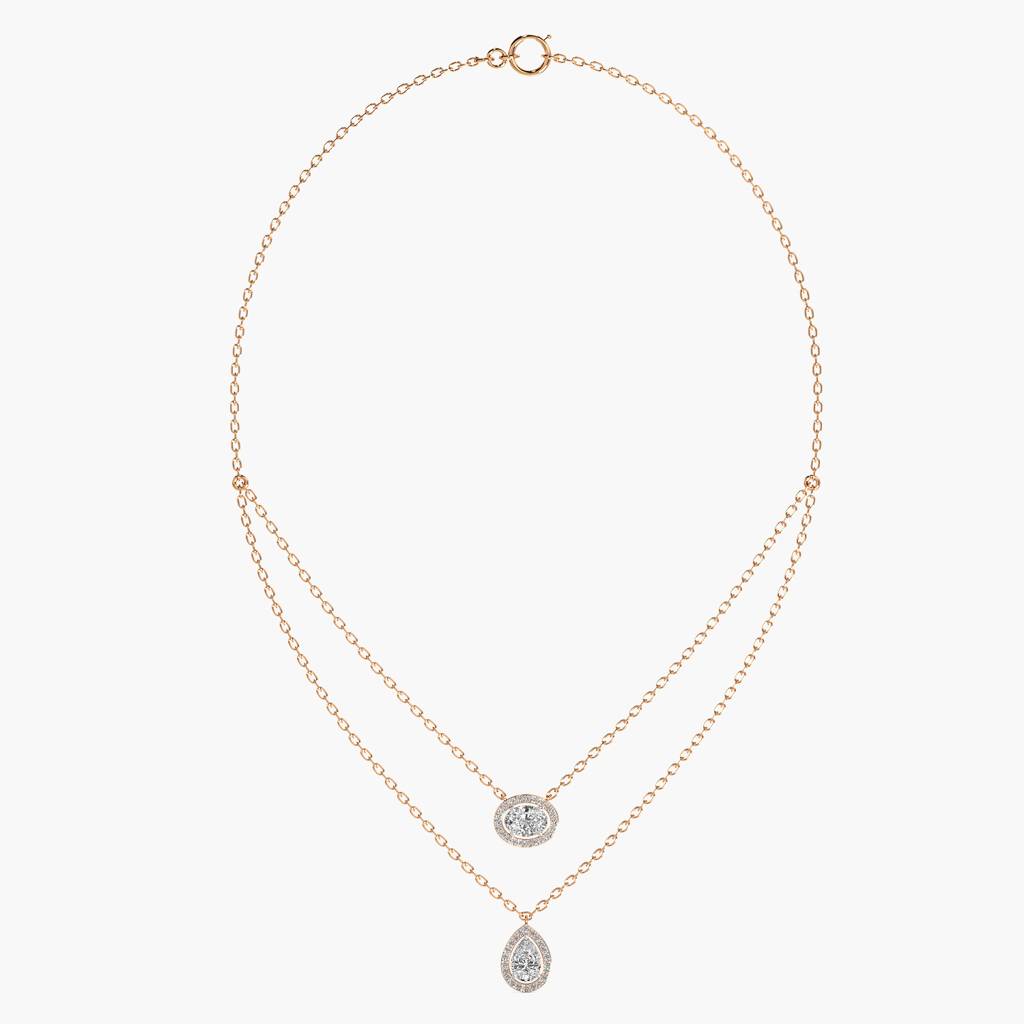 Double Layered Pendant Necklace (With Chain) : AIPO-165