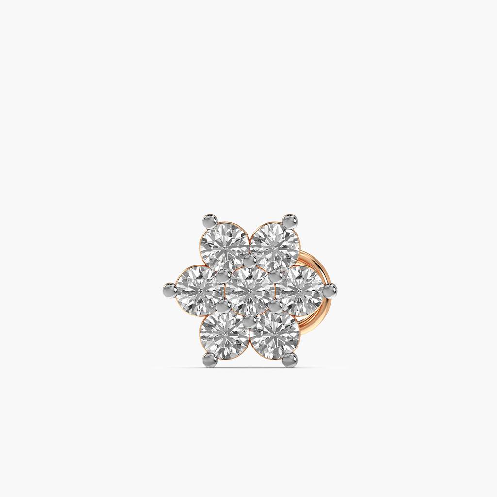 Floral Cluster Lab-Grown Diamond Nosepin : NOSEPIN-3