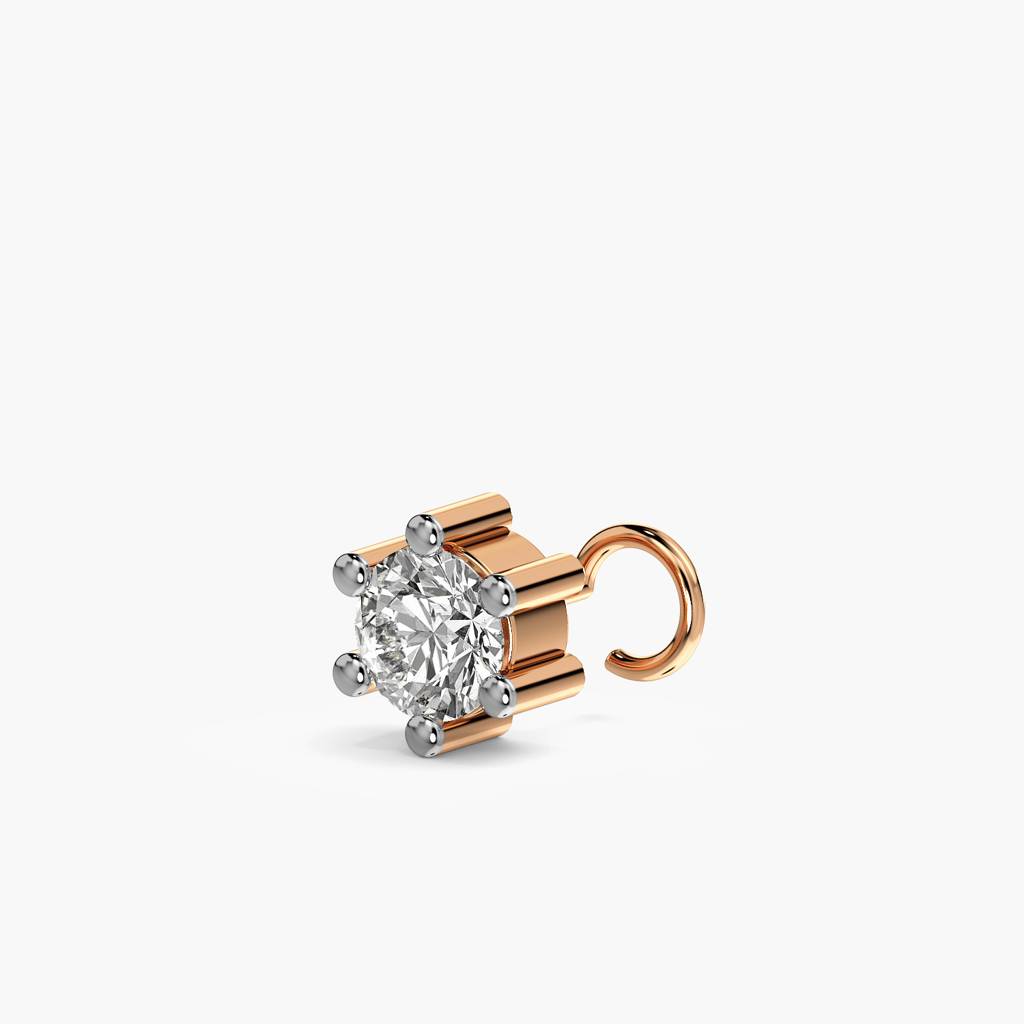 Classic Solitaire Lab-Grown Diamond Nosepin : NOSEPIN-6