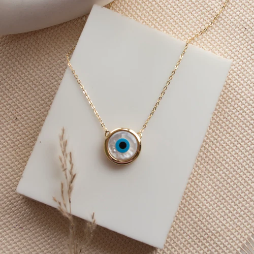 Round Evil Eye Necklace