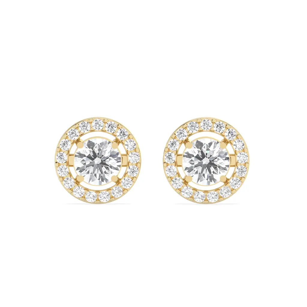 0.50 Ct Roundhalo Stud Earring : SFJ0524ER-017