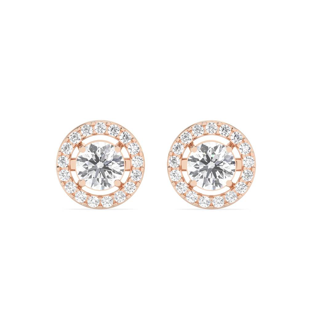 0.50 Ct Roundhalo Stud Earring : SFJ0524ER-017