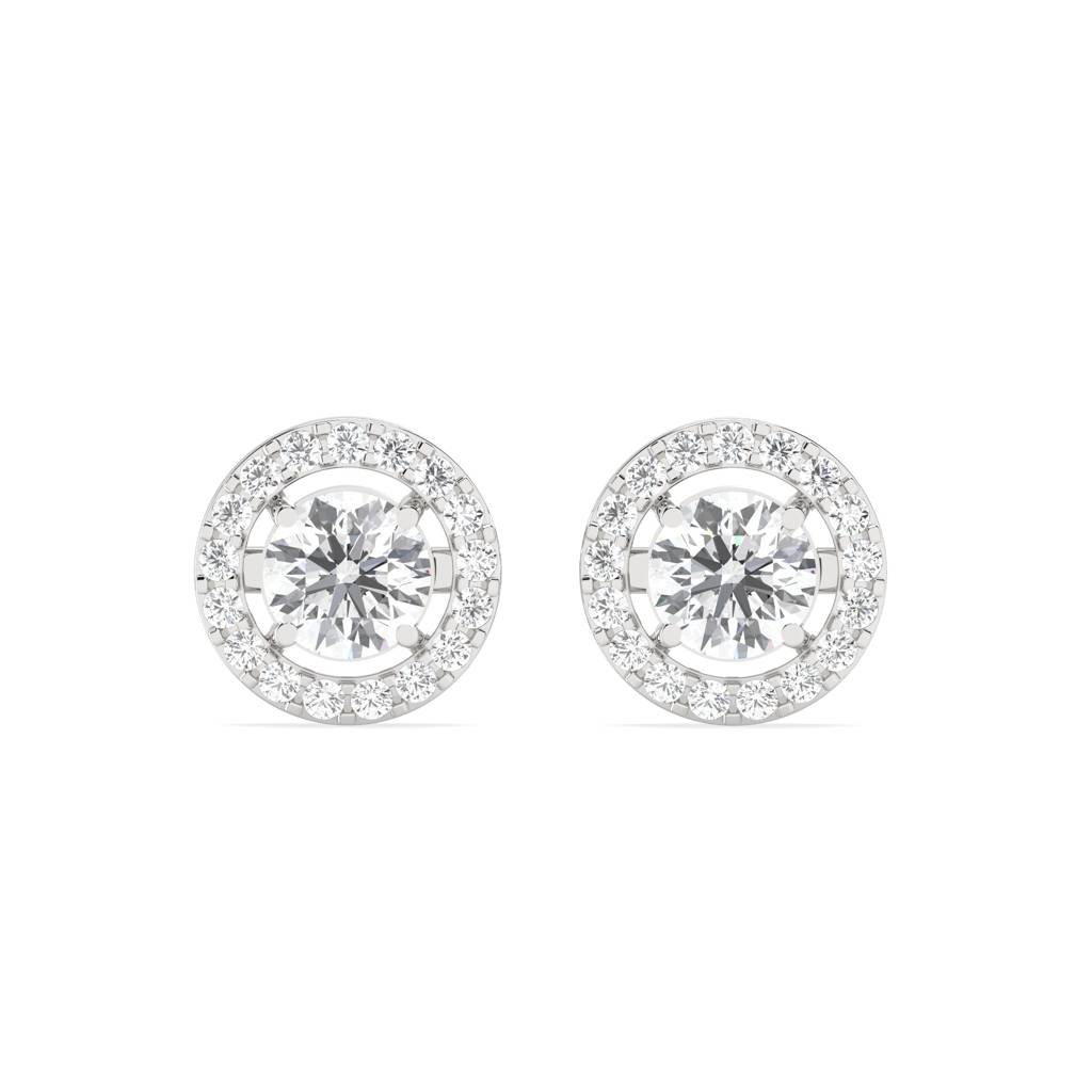 0.50 Ct Roundhalo Stud Earring : SFJ0524ER-017