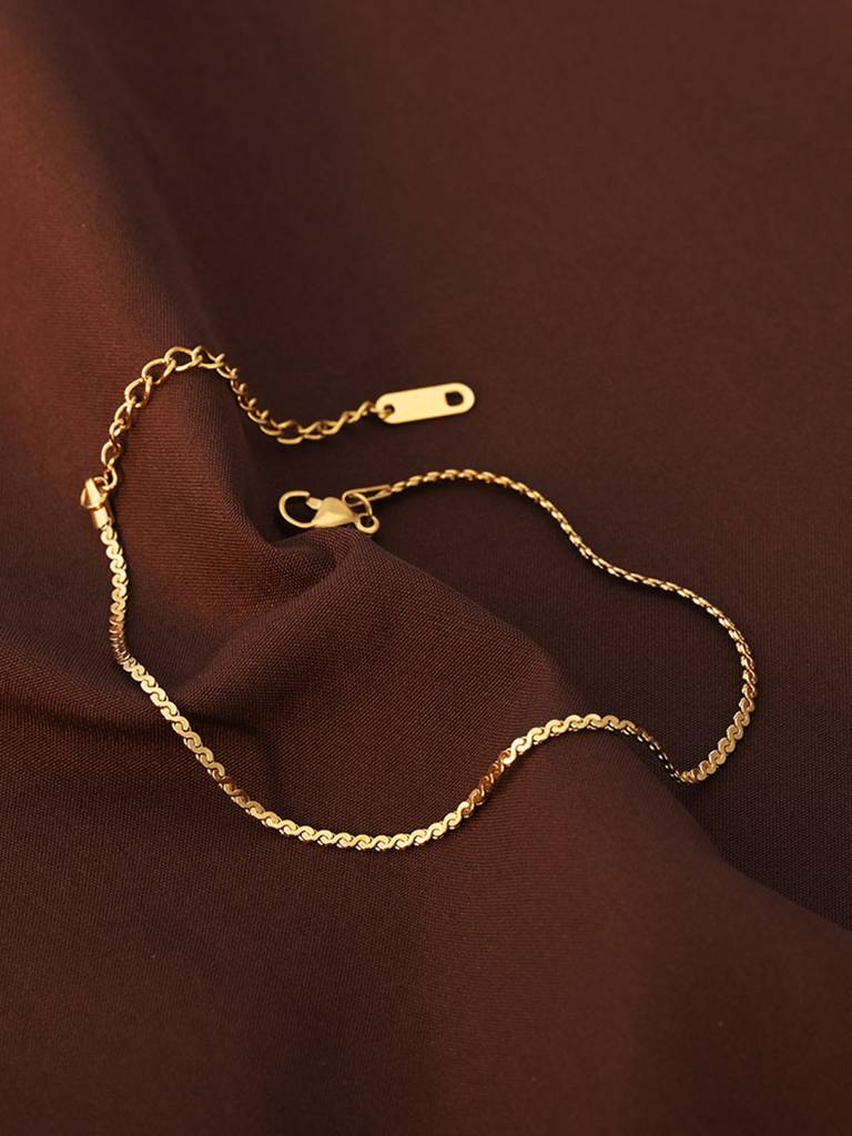 Stainless Steel Swirl Anklet : AN005