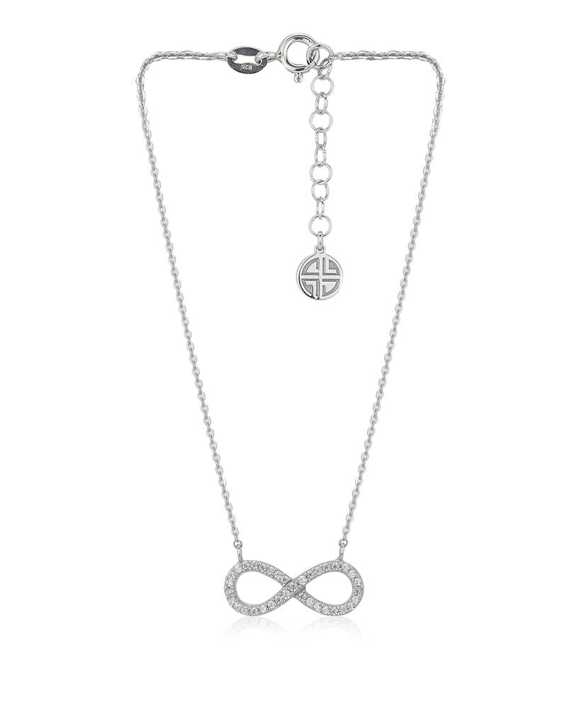 Carlton London Rhodium-Plated 925 Sterling Silver Collar Necklace : S110461N