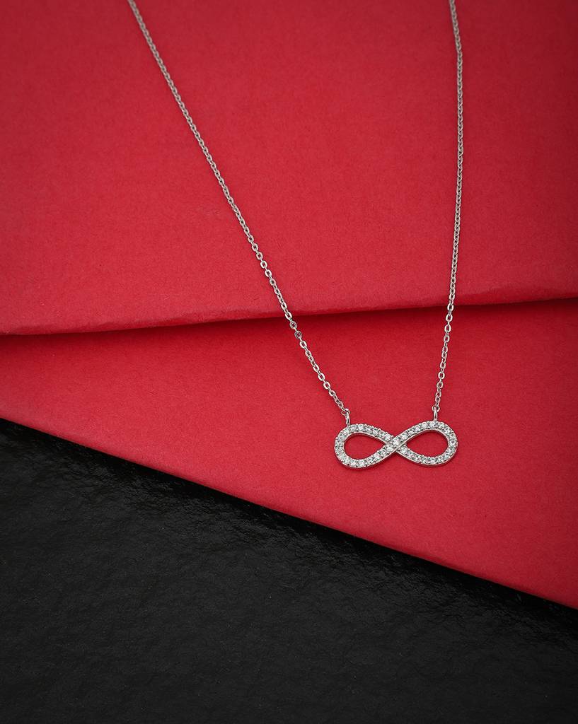 Carlton London Rhodium-Plated 925 Sterling Silver Collar Necklace : S110461N