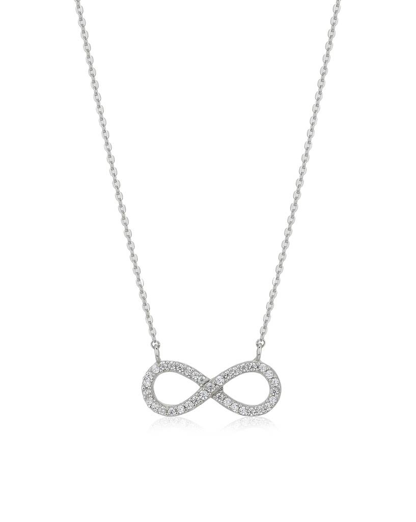 Carlton London Rhodium-Plated 925 Sterling Silver Collar Necklace : S110461N