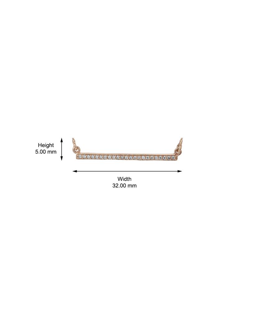 Carlton London Rose Gold-Plated 925 Sterling Silver Cz Stone-Studded Collar Necklace : S111497N