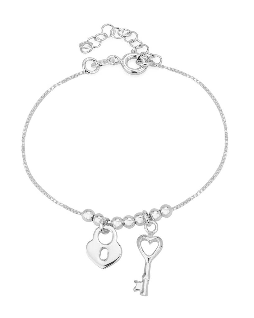 Carlton London 925 Sterling Silver Charm Bracelets : S113105B-15