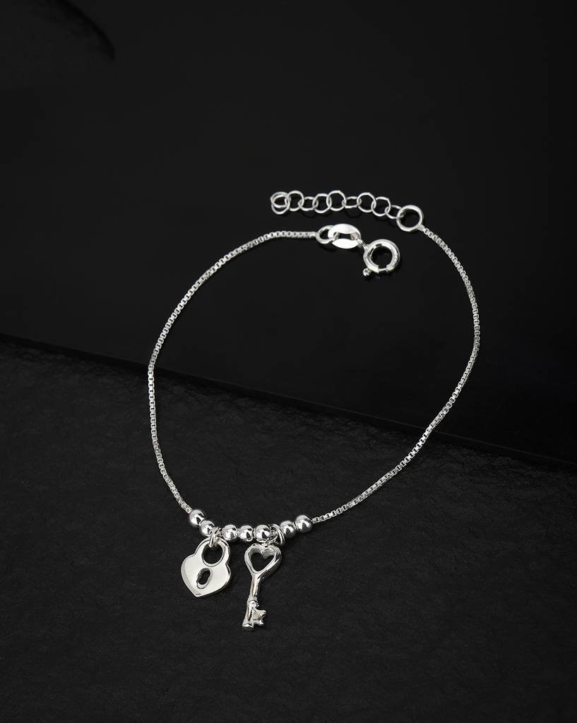 Carlton London 925 Sterling Silver Charm Bracelets : S113105B-15