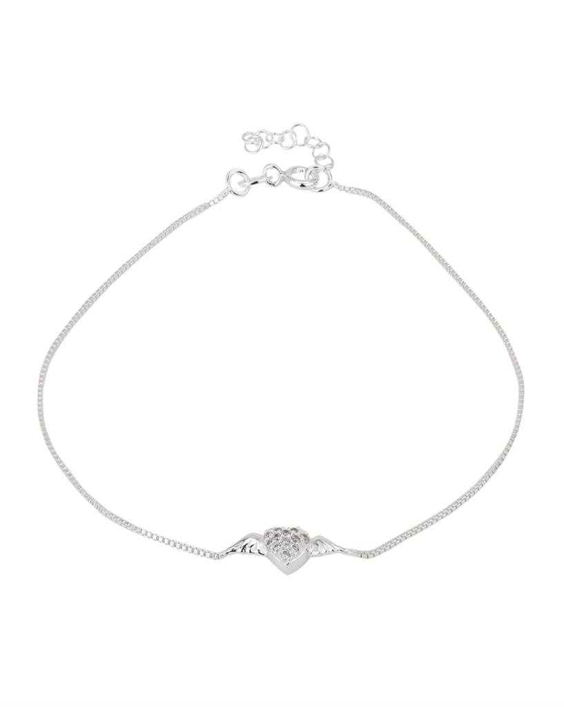 Carlton London Women Set Of 2 925 Sterling Silver Anklets : S113138A-1