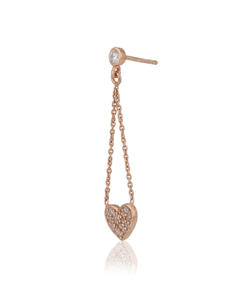 Carlton London -Rose Gold-Plated 925 Sterling Silver Stone-Studded Drop Earrings : S116004E