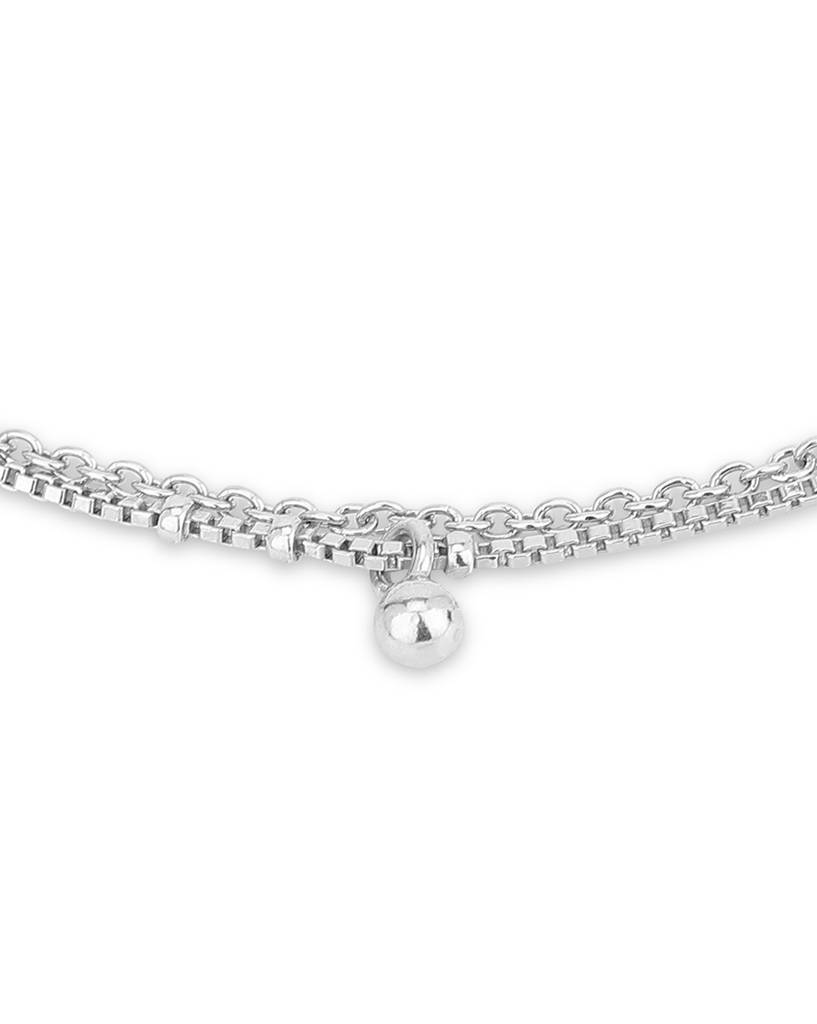 Carlton London Set Of 2 925 Sterling Silver Anklets : S116732A3