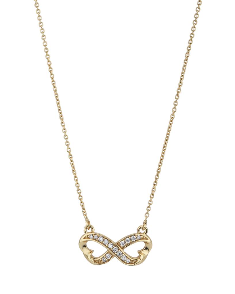 Carlton London Flash Gold-Plated Stone Studded 925 Sterling Silver Necklace : S118369N