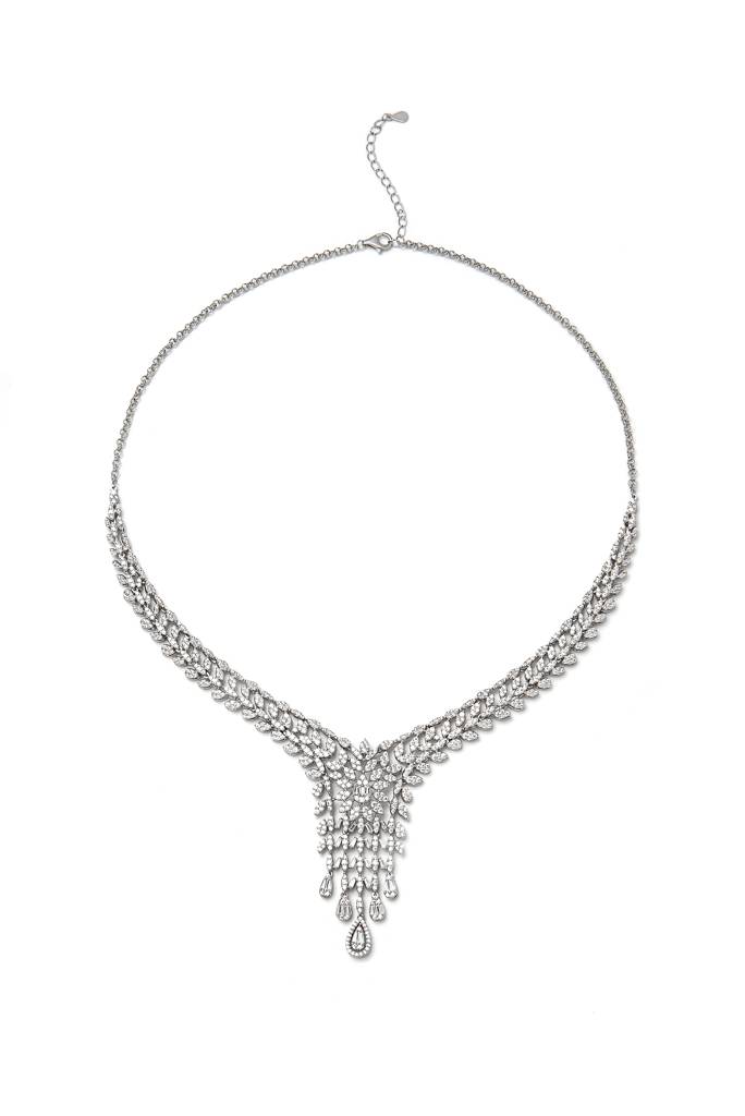 Silberry 925 Sterling Silver Scarlett Necklace Set : S119