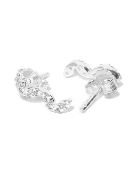 Carlton London 925 Sterling Silver Cz-Studded Jewellery Set With Silver-Plating : S121767NE-4