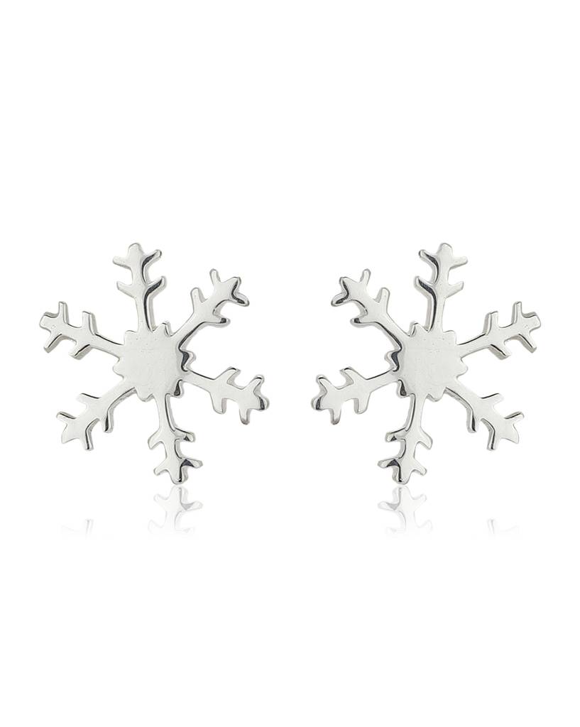 Carlton London 925 Sterling Silver-Plated Floral Studs : S122324E-1