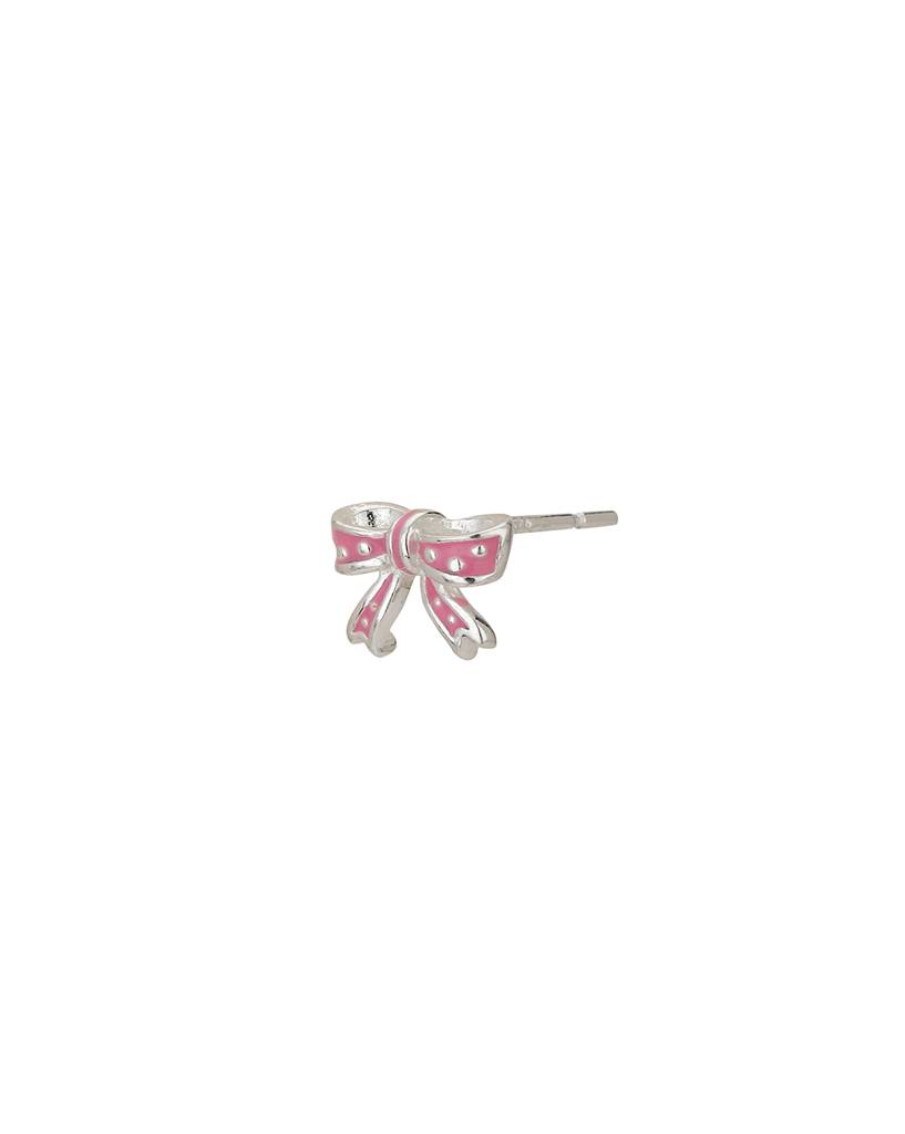 Carlton London Girls Pink 925 Sterling Silver Enamelled Quirky Studs With Silver Plating : S122326E1