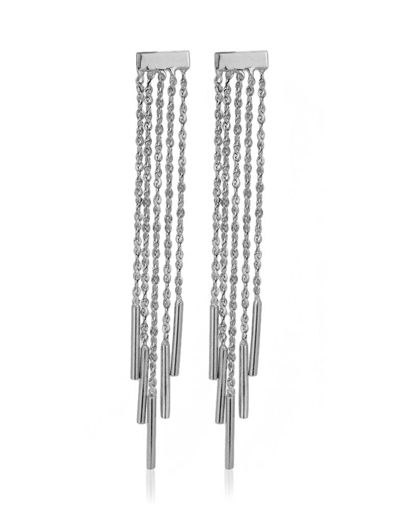 Carlton London 925 Sterling Silver Contemporary Drop Earrings : S124562E1