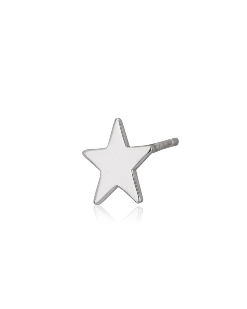 Carlton London 925 Sterling Silver- Rhodium-Plated Star Shaped Studs : S125075E1