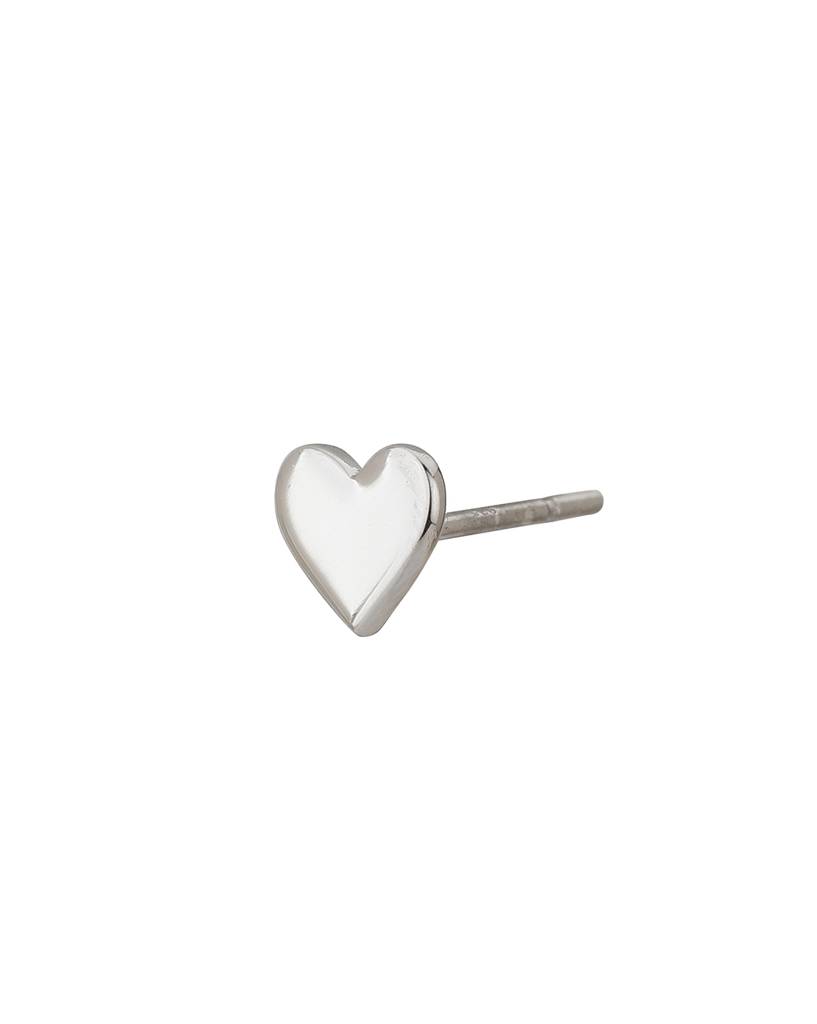 Carlton London 925 Sterling Silver- Rhodium-Plated Heart Shaped Studs : S125076E1