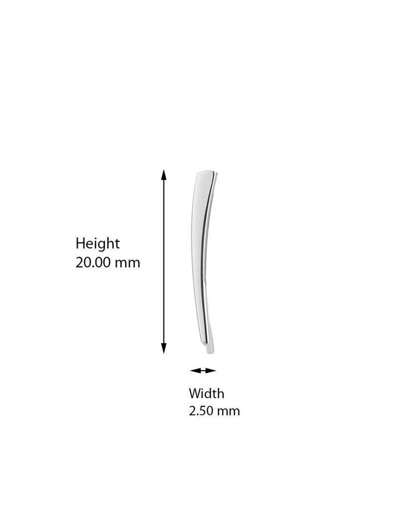 Carlton London 925 Sterling Silver- Rhodium-Plated Contemporary Studs : S125083E-1