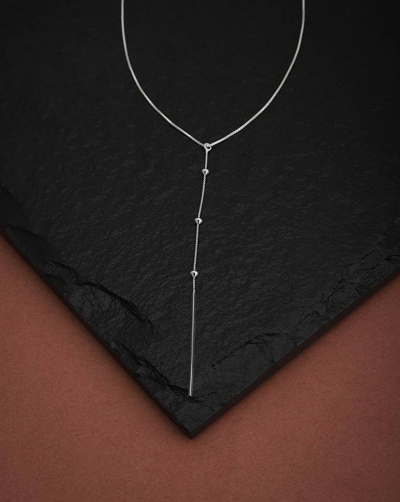 Carlton London 925 Sterling Silver Lariat Necklace : S125326N-1