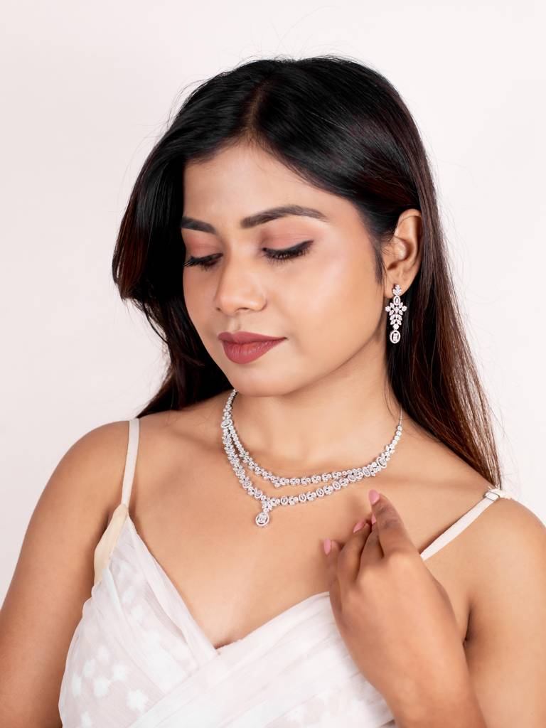 Silberry 925 Sterling Silver Majestic Necklace Set : S126